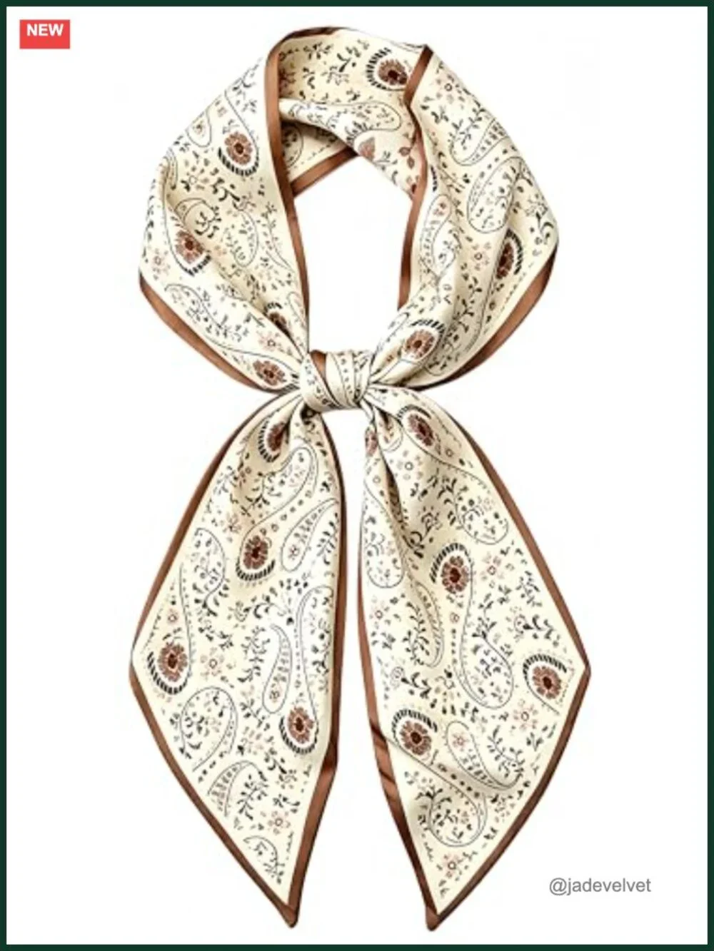 Women's Faux Satin Silk Long Scarf, Versatile Fashion Scarf for Hair, Bag, Neck